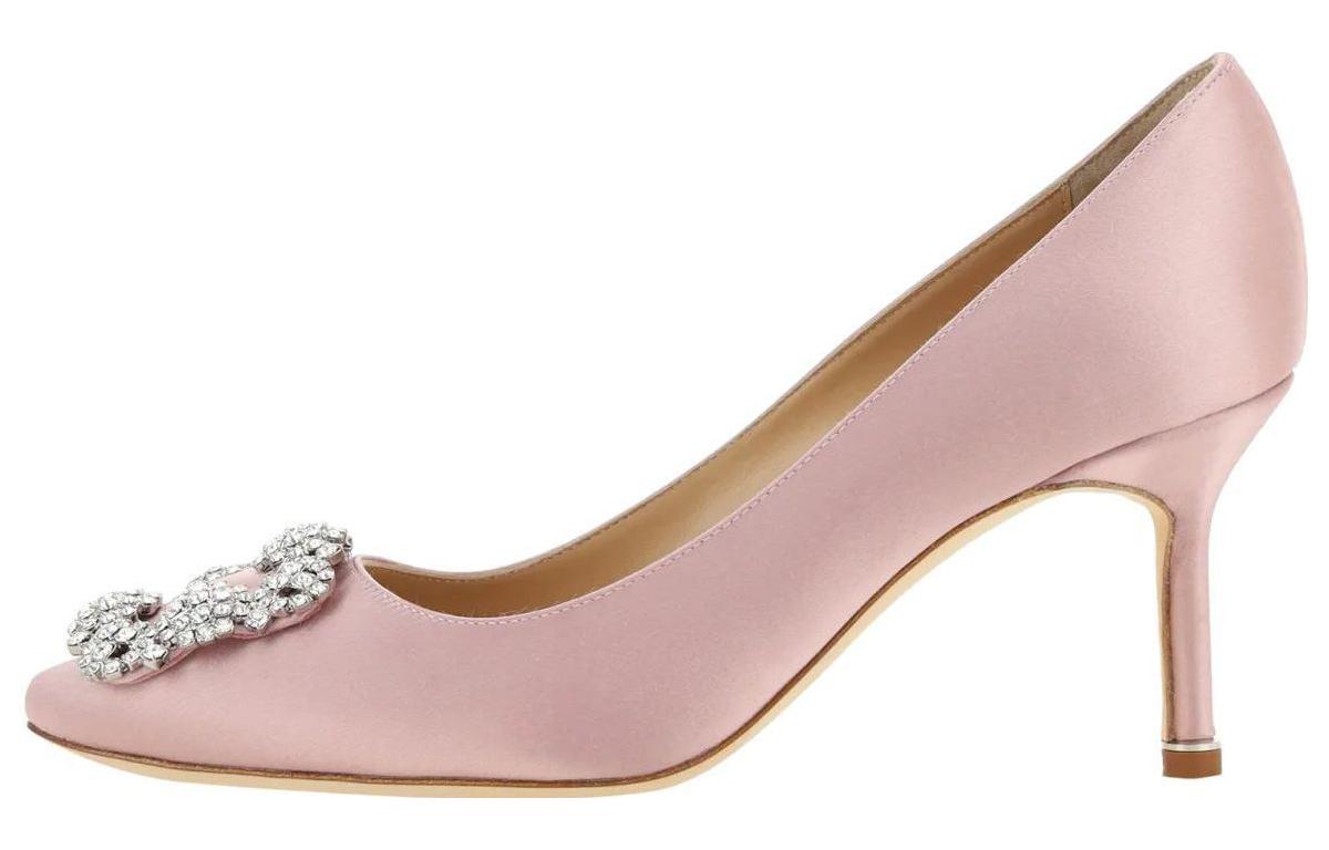 (Women) Manolo Blahnik Hangisi 'Pink Satin' 9XX-0316-5113