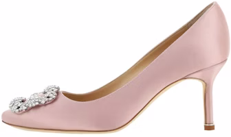 (Women) Manolo Blahnik Hangisi 'Pink Satin' 9XX-0316-5113 (Women) Manolo Blahnik Hangisi 'Pink Satin' 9XX-0316-5113