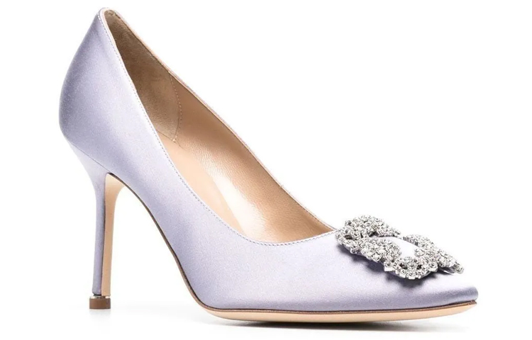 (W) Manolo Blahnik Hangisi 'Purple Satin' 圖 2