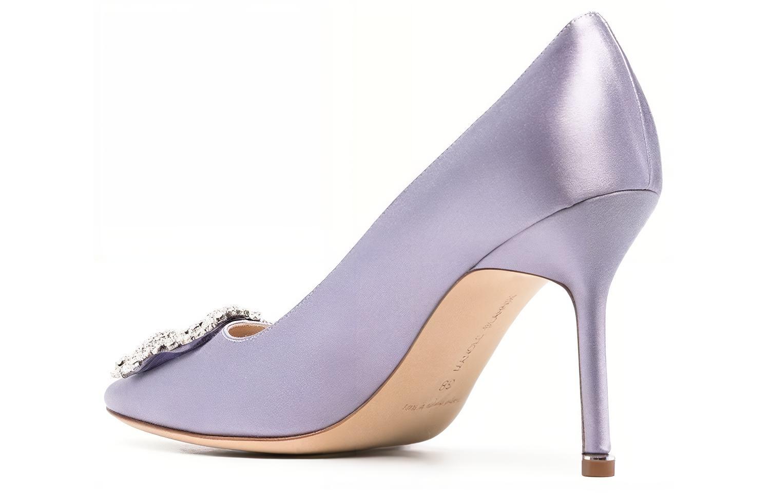 (W) Manolo Blahnik Hangisi 'Purple Satin' 圖 3