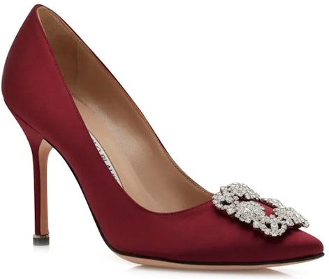 (W) Manolo Blahnik Hangisi 'Buckle Permata Satin Merah' 9XX-0318-0030 Lookbook (W) Manolo Blahnik Hangisi 'Buckle Permata Satin Merah' 9XX-0318-0030