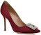 (W) Manolo Blahnik Hangisi 'Buckle Permata Satin Merah' 9XX-0318-0030