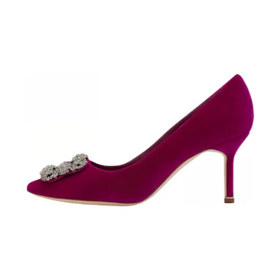 (W) Manolo Blahnik Hangisi 'Red Velvet'