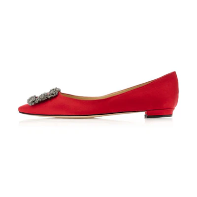 (W) Manolo Blahnik Hangisi 'Red Velvet'