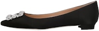 Buy (W) Manolo Blahnik Hangisi 'Satin Ballet Flats Hitam' 9XX-0755-0015