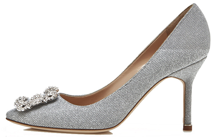 (Women) Manolo Blahnik Hangisi 'Silver Buckle' 9XX-0599-0016