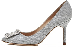 (Women) Manolo Blahnik Hangisi 'Silver Buckle' 9XX-0599-0016 (Women) Manolo Blahnik Hangisi 'Silver Buckle' 9XX-0599-0016