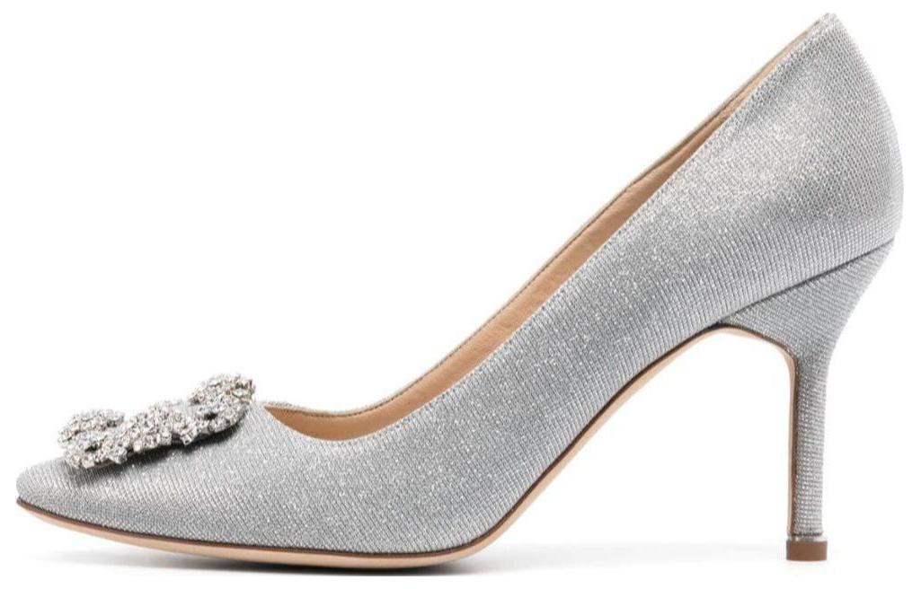 (Women) Manolo Blahnik Hangisi 'Silver Crystal' 9XX-0599-9721