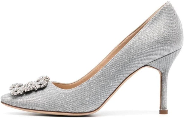 (W) Manolo Blahnik Hangisi 'Kristal Perak' 9XX-0599-9721 Buy (W) Manolo Blahnik Hangisi 'Kristal Perak' 9XX-0599-9721