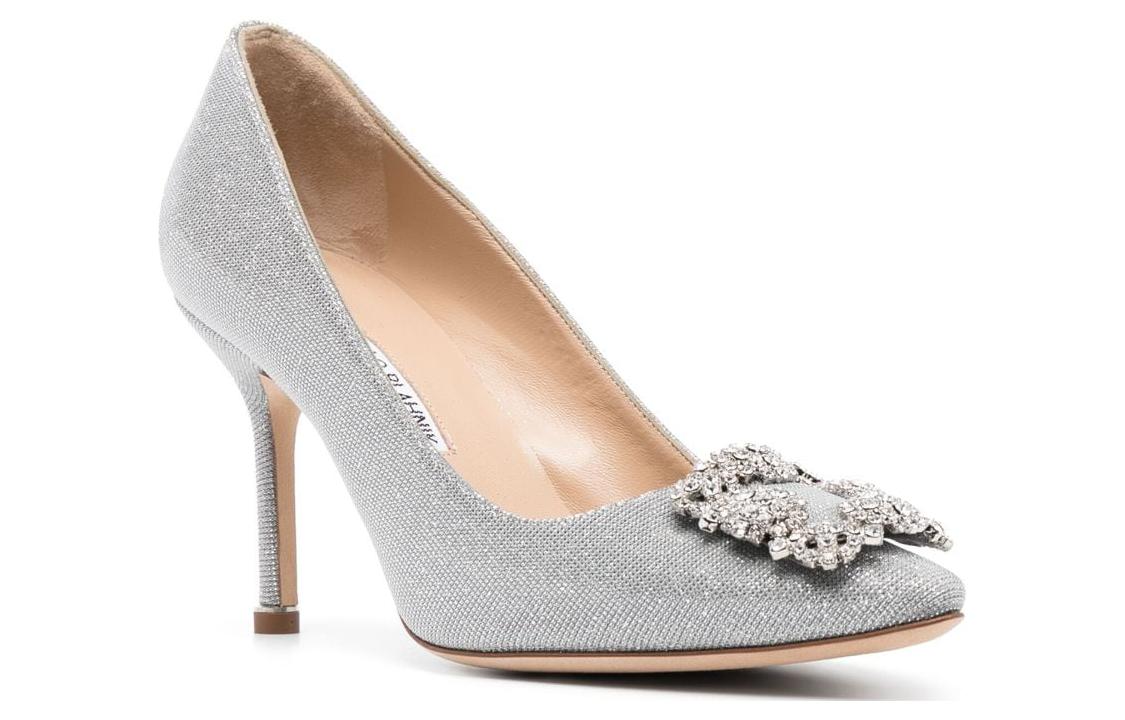 (W) Manolo Blahnik Hangisi 'Silver Crystal' 圖 2