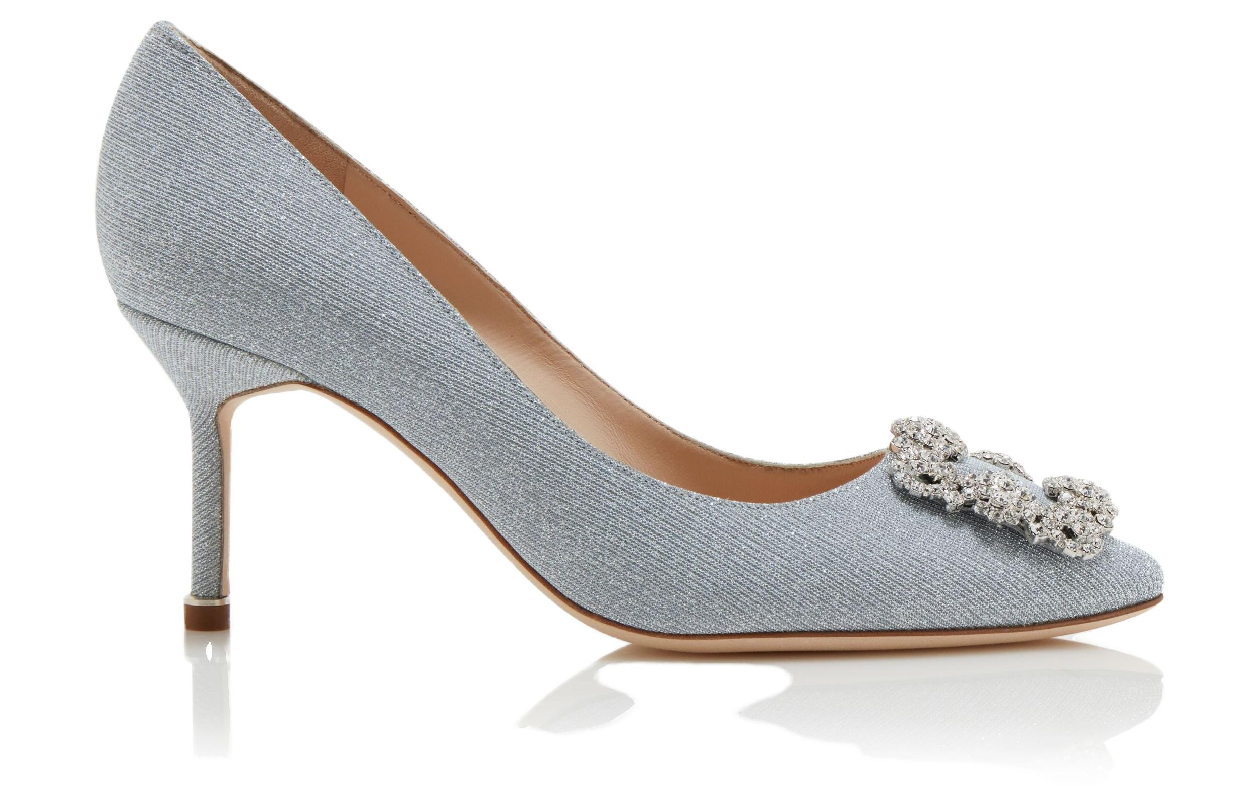 Order (W) Manolo Blahnik Hangisi 'Gesper Kristal Perak' 9XX-0597-0015