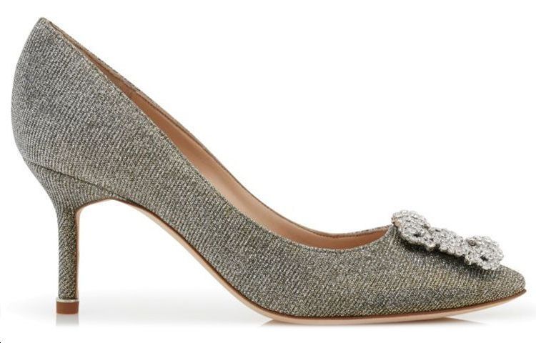 (W) Manolo Blahnik Hangisi 'Silver Crystal Buckle' 圖 2