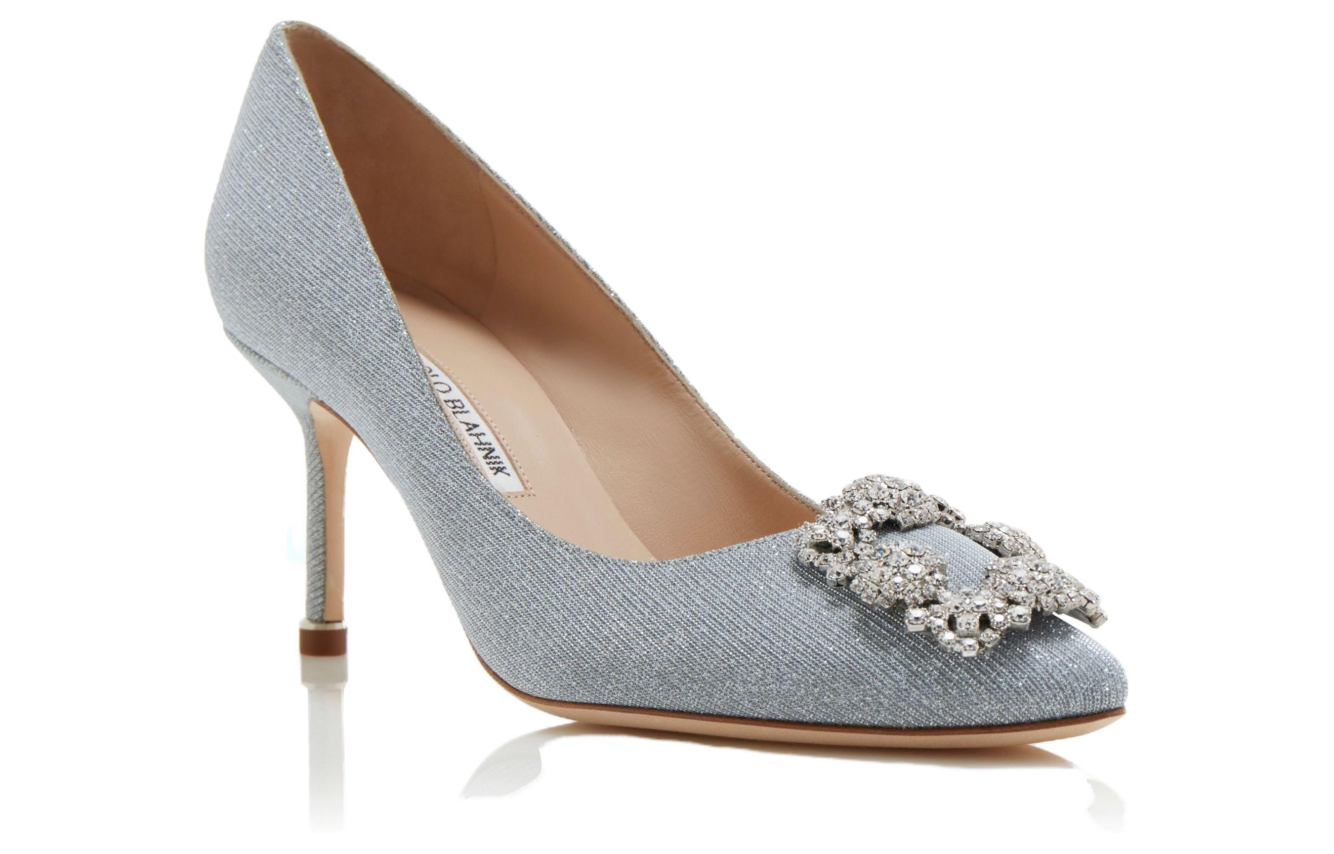 (W) Manolo Blahnik Hangisi 'Silver Crystal Buckle' 圖 3