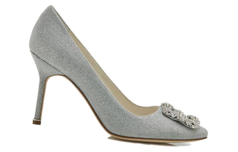 (W) Manolo Blahnik Hangisi 'Silver Sequin' 圖 2