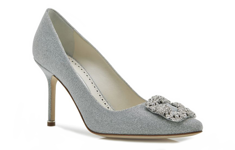 (W) Manolo Blahnik Hangisi 'Silver Sequin' 圖 3