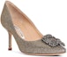 Order (W) Manolo Blahnik Hangisi 'Kain Perak Hujung Runcing' 9XX-0711-0015