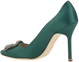 Shop (W) Manolo Blahnik Hangisi 施华洛世奇水晶扣 绿色款 323-2536-3017