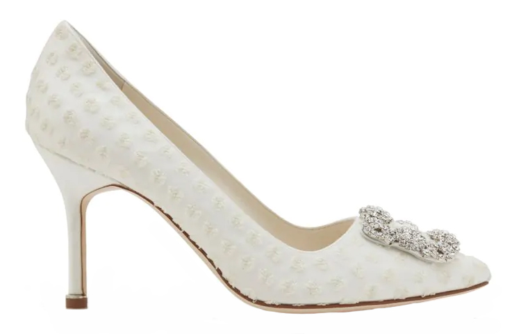 (W) Manolo Blahnik Hangisi 'White Jewel Buckle' 圖 2
