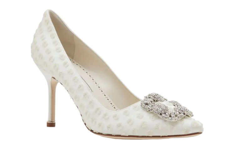 (W) Manolo Blahnik Hangisi 'White Jewel Buckle' 圖 3