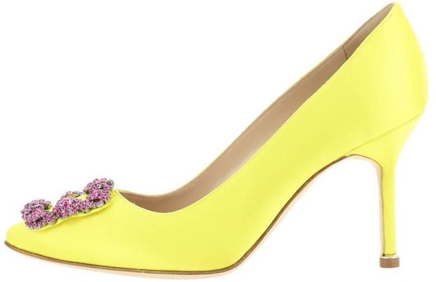 (Women) Manolo Blahnik Hangisi 'Yellow' 32325377341 Buy (Women) Manolo Blahnik Hangisi 'Yellow' 32325377341