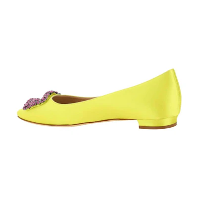 (W) Manolo Blahnik Hangisi 'Yellow Purple'