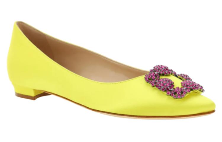 (W) Manolo Blahnik Hangisi 'Yellow Purple' 圖 3