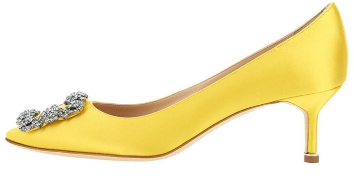 (W) Manolo Blahnik Hangisi "黄色缎面" 9XX-0661-7307 Buy (W) Manolo Blahnik Hangisi "黄色缎面" 9XX-0661-7307