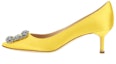 Buy (W) Manolo Blahnik Hangisi "黄色缎面" 9XX-0661-7307