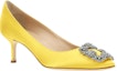 Order (W) Manolo Blahnik Hangisi "黄色缎面" 9XX-0661-7307