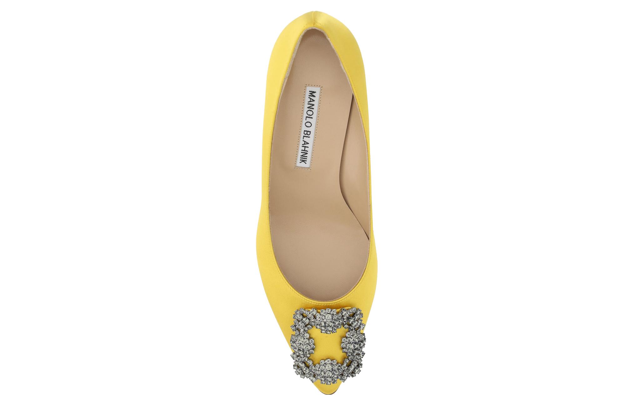 Lookbook (W) Manolo Blahnik Hangisi 'Satin Kuning' 9XX-0661-7307