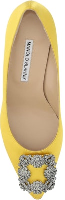 (W) Manolo Blahnik Hangisi "黄色缎面" 9XX-0661-7307 Lookbook (W) Manolo Blahnik Hangisi "黄色缎面" 9XX-0661-7307