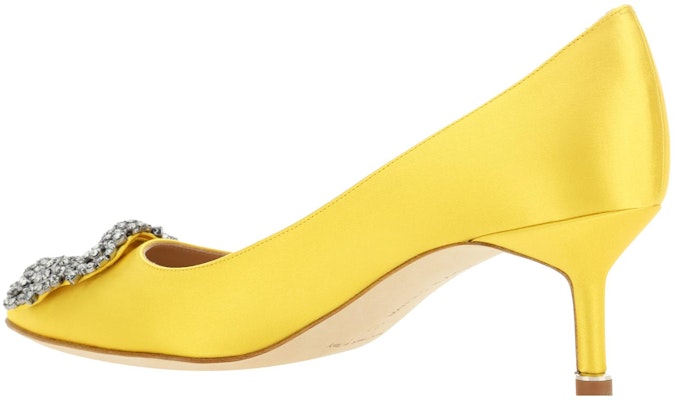 (W) Manolo Blahnik Hangisi "黄色缎面" 9XX-0661-7307 Shop (W) Manolo Blahnik Hangisi "黄色缎面" 9XX-0661-7307