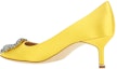 Shop (W) Manolo Blahnik Hangisi "黄色缎面" 9XX-0661-7307