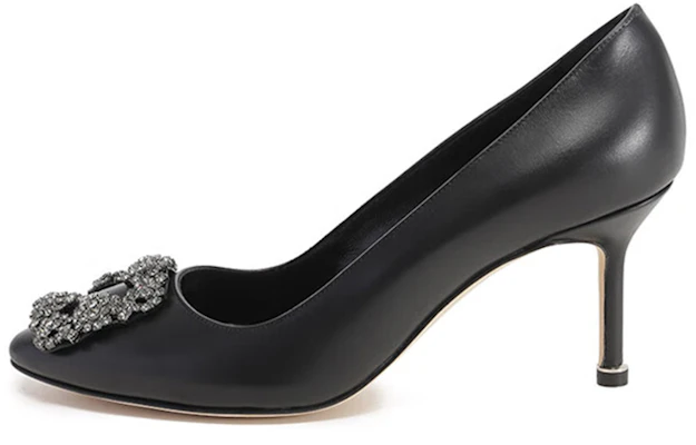 (Women) MANOLO BLAHNIK Hangisi Black Crystal Buckle 7cm Heels Women’s Leather Pumps 121-1707-0004 Buy (Women) MANOLO BLAHNIK Hangisi Black Crystal Buckle 7cm Heels Women’s Leather Pumps 121-1707-0004