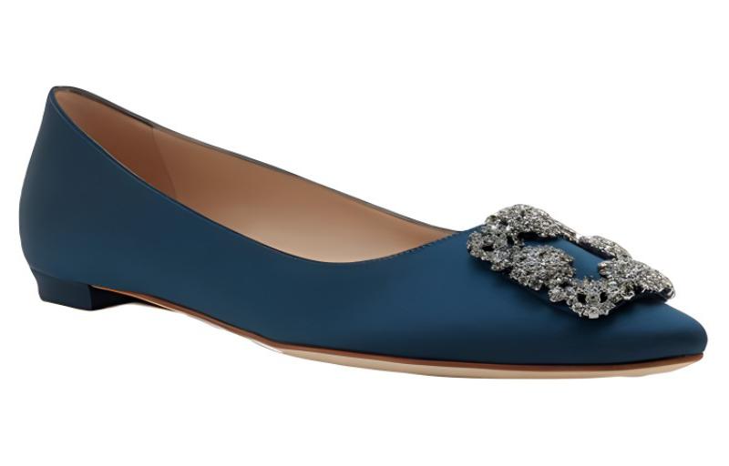 (W) Manolo Blahnik Hangisi Flat 'Deep Teal' 圖 2
