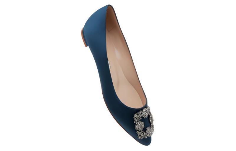 (W) Manolo Blahnik Hangisi Flat 'Deep Teal' 圖 3