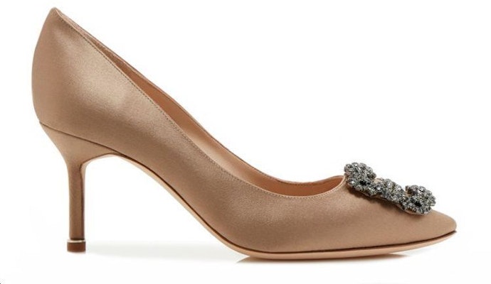 (W) 마놀로 블라닉 항기시 베이지 새틴 하이힐 9XX-0662-0046 Order (W) 마놀로 블라닉 항기시 베이지 새틴 하이힐 9XX-0662-0046