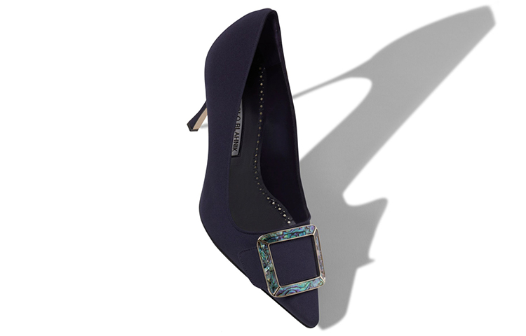 (W) Manolo Blahnik Hangisi High Heel 'Black Blue Velvet' 圖 3