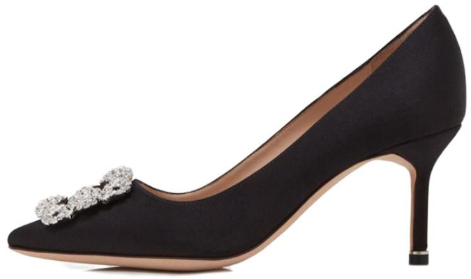 (Women) Manolo Blahnik Hangisi High Heel 'Black Crystal Buckle' 9XX-0316-0053 Buy (Women) Manolo Blahnik Hangisi High Heel 'Black Crystal Buckle' 9XX-0316-0053