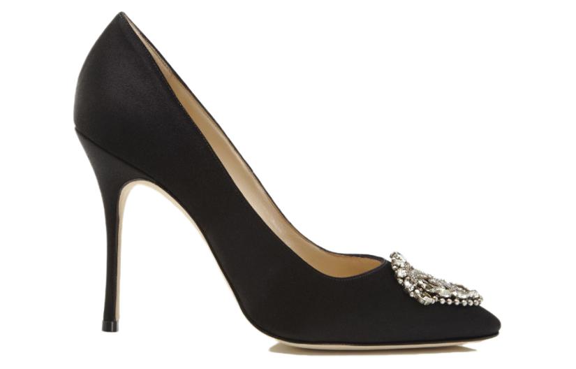 (W) Manolo Blahnik Hangisi High Heel 'Black Crystal Buckle' 圖 2