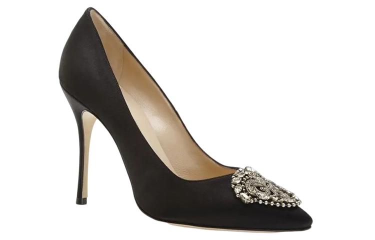 (W) Manolo Blahnik Hangisi High Heel 'Black Crystal Buckle' 圖 3