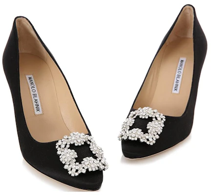 (W) Manolo Blahnik Hangisi Tumit Tinggi 'Gancu Kristal Hitam' 9XX-0316-0053 Shop (W) Manolo Blahnik Hangisi Tumit Tinggi 'Gancu Kristal Hitam' 9XX-0316-0053