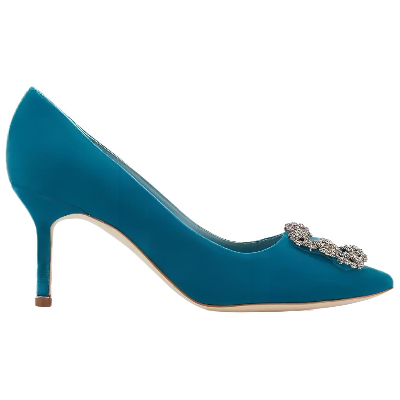 (W) Manolo Blahnik Hangisi High Heel 'Blue Velvet' 圖 2