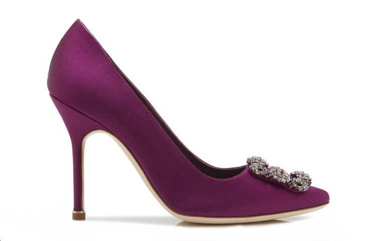 (W) Manolo Blahnik Hangisi High Heel 'Bright Purple Satin' 圖 2