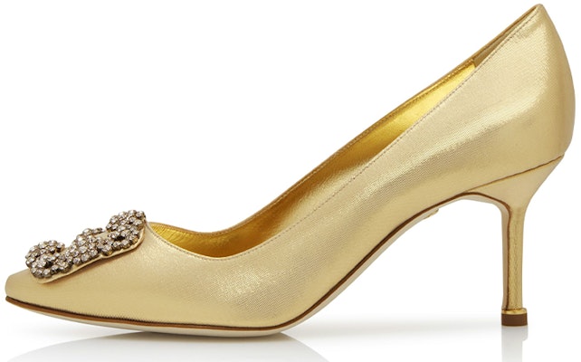 (W) Manolo Blahnik Hangisi Hak Tinggi 'Gesper Permata Emas' 421-1235-0001 Buy (W) Manolo Blahnik Hangisi Hak Tinggi 'Gesper Permata Emas' 421-1235-0001