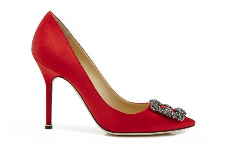 (W) Manolo Blahnik Hangisi High Heel 'Orange Crystal Buckle' 圖 2