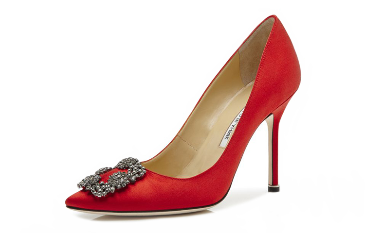 (W) Manolo Blahnik Hangisi High Heel 'Orange Crystal Buckle' 圖 4