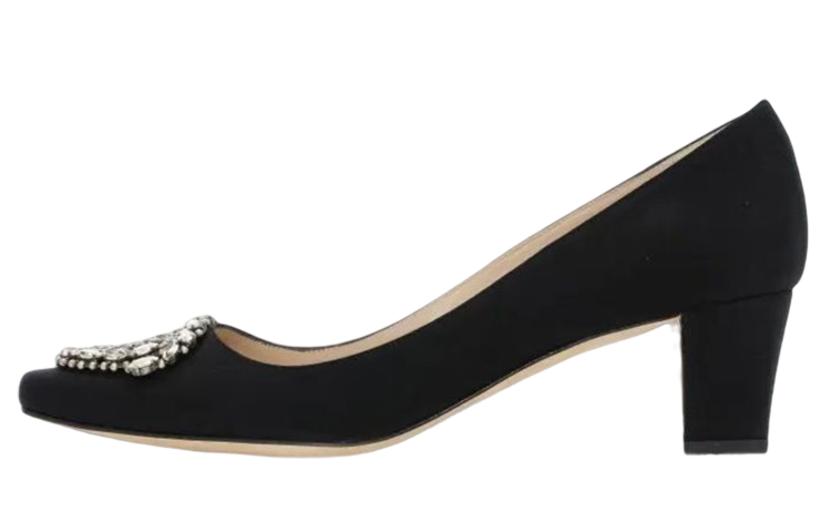 Buy (W) Manolo Blahnik Hangisi Tacones Altos 'Hebilla Joya Negra' 9XX-0574-0007