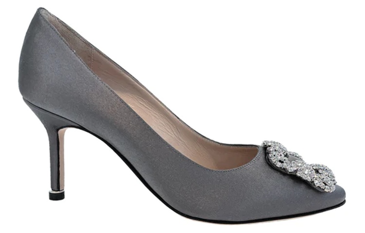 (W) Manolo Blahnik Hangisi High Heels 'Grey Crystal Buckle' 圖 2