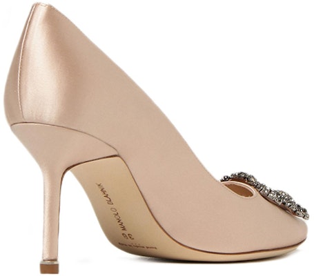 (Women) Manolo Blahnik Hangisi High Heels 'Nude Crystal Buckle' 9XX-0662-2504 Shop (Women) Manolo Blahnik Hangisi High Heels 'Nude Crystal Buckle' 9XX-0662-2504